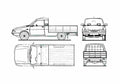 Blueprint Dacia Drop Side Pick up 2000 A4 Photo Print