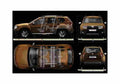 Blueprint Dacia Duster SUV 2011 A4 Photo Print