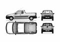 Blueprint Dacia Logan Pick up 2008 A4 Photo Print