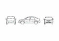 Blueprint Dacia Logan Sedan 2005 A4 Photo Print