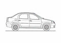Blueprint Dacia Logan Sedan 2007 A4 Photo Print