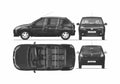 Blueprint Dacia Sandero Hatchback 2008 A4 Photo Print