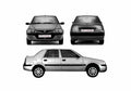 Blueprint Dacia Solenza Sedan 2003 A4 Photo Print