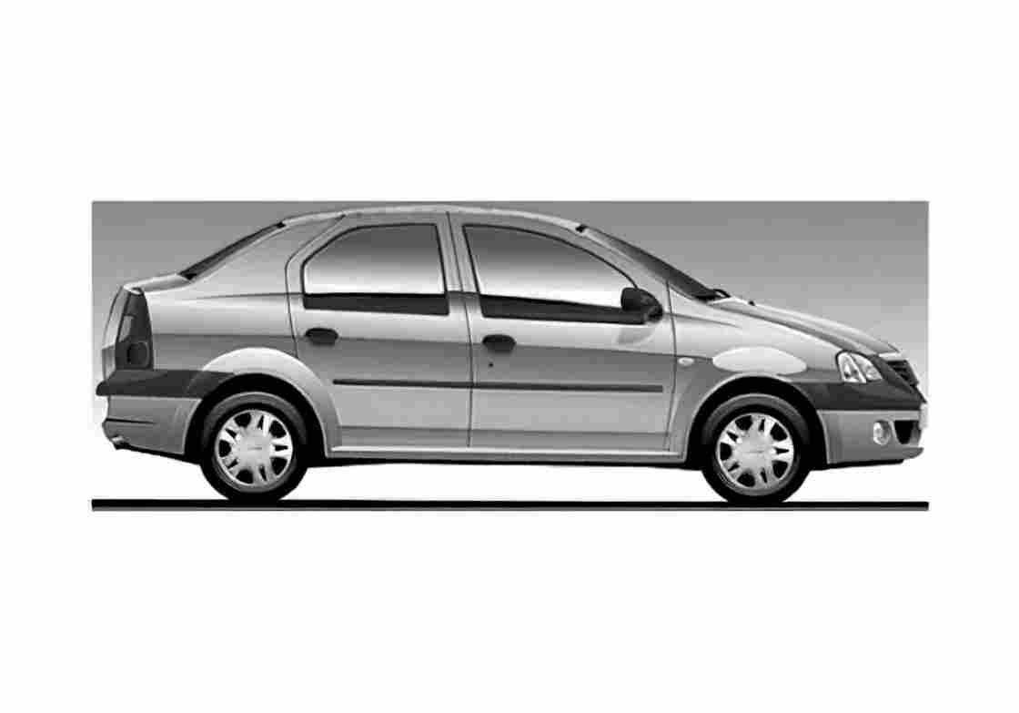 Blueprint Dacia X90 Logan Sedan 2004 A4 Photo Print