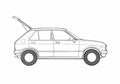 Blueprint Daihatsu Charade G10 5 door Hatchback 1981 A4 Photo Print
