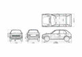 Blueprint Daihatsu Charade Hatchback 1977 A4 Photo Print