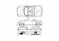 Blueprint Daihatsu Copen Roadster 2002 A4 Photo Print