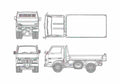 Blueprint Daihatsu Delta 2t Dump Truck A4 Photo Print