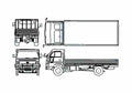Blueprint Daihatsu Delta Truck 2010 A4 Photo Print