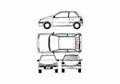 Blueprint Daihatsu Leeza Z Turbo Hatchback 1986 A4 Photo Print