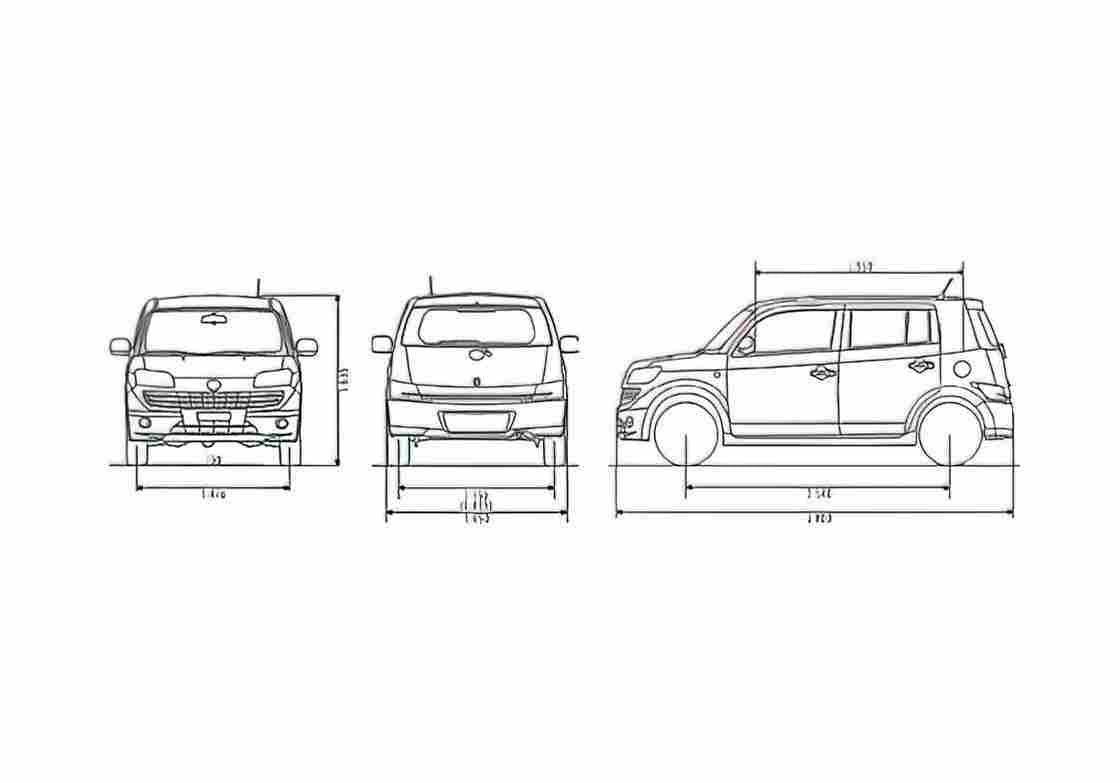 Blueprint Daihatsu Materia Microvan 2006 A4 Photo Print