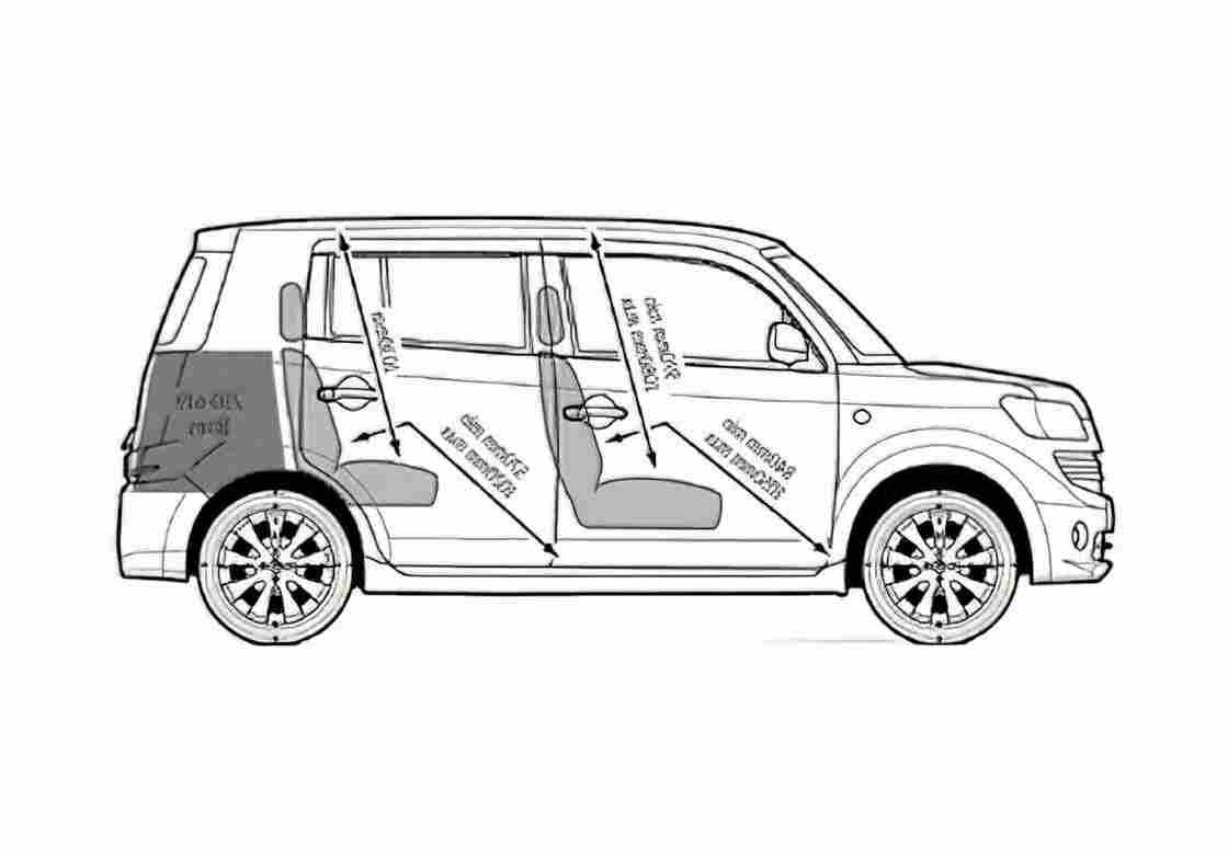 Blueprint Daihatsu Materia Microvan 2008 A4 Photo Print