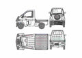 Blueprint Daihatsu Midget II KP100 Pick up 1996 A4 Photo Print