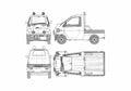 Blueprint Daihatsu Midget II Type R Truck 1996 A4 Photo Print