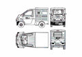 Blueprint Daihatsu Midget II Van 1996 A4 Photo Print