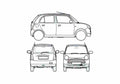 Blueprint Daihatsu Mira Gino Hatchback 2006 A4 Photo Print