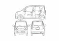 Blueprint Daihatsu Move Custom Microvan 2005 A4 Photo Print