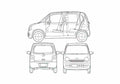Blueprint Daihatsu Move Latte Microvan 2005 A4 Photo Print
