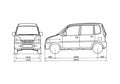 Blueprint Daihatsu Move Microvan 1998 A4 Photo Print
