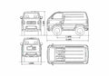 Blueprint Daihatsu Mudmaster Van 2007 A4 Photo Print