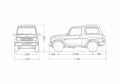 Blueprint Daihatsu Rocky SUV 1987 A4 Photo Print