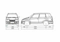 Blueprint Daihatsu Terios SUV 1997 A4 Photo Print