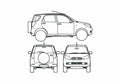 Blueprint Daihatsu Terios SUV 2006 A4 Photo Print