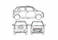 Blueprint Daihatsu Trevis Hatchback 2007 A4 Photo Print