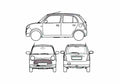 Blueprint Daihatsu Trevis Hatchback 2008 A4 Photo Print