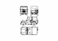 Blueprint Daihatsu Wildcat 4WD SUV 1982 A4 Photo Print