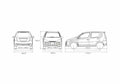 Blueprint Daihatsu YRV Young Recreational Vehicle) Wagon 2000 A4 Photo Print
