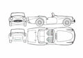 Blueprint Daimler Dart SP 250 Cabriolet 1959 A4 Photo Print