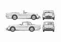Blueprint Daimler Dart SP250 Cabriolet 1962 A4 Photo Print