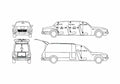 Blueprint Daimler Eagle Hearse V8 Limousine 1997 A4 Photo Print