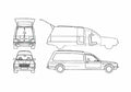 Blueprint Daimler Eagle Hearse Wagon 1990 A4 Photo Print