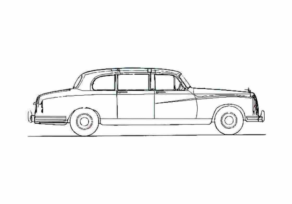 Blueprint Daimler Majestic Major Limousine 1963 A4 Photo Print