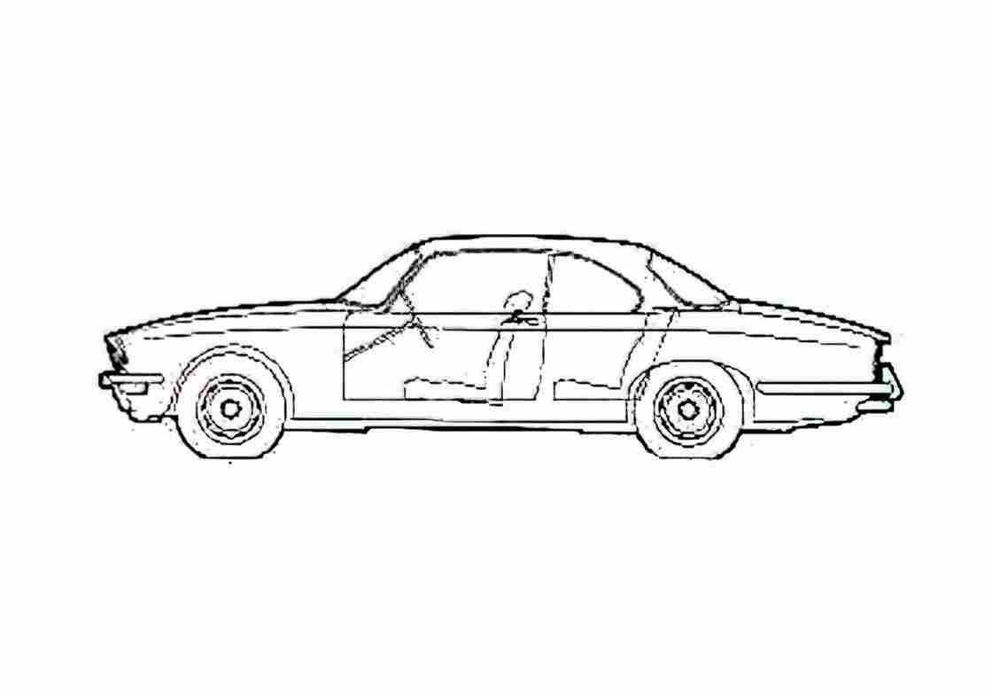 Blueprint Daimler Sovereign Coupe 1977 A4 Photo Print