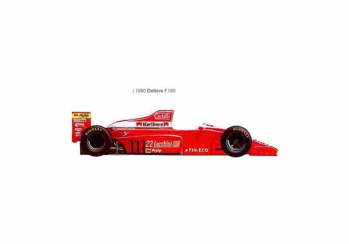 Blueprint Dallara F190 F1 OW 1990 01 A4 Photo Print