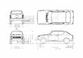 Blueprint Datsun 100A E10 Hatchback 1970 A4 Photo Print