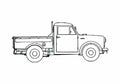 Blueprint Datsun 122 Pick up 1956 A4 Photo Print