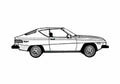 Blueprint Datsun 200SX Silvia 2 door Coupe 1979 A4 Photo Print
