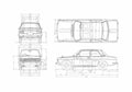 Blueprint Datsun 510 1600 Sedan 1969 A4 Photo Print
