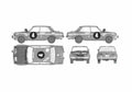 Blueprint Datsun 510 1600 Sedan 1971 A4 Photo Print