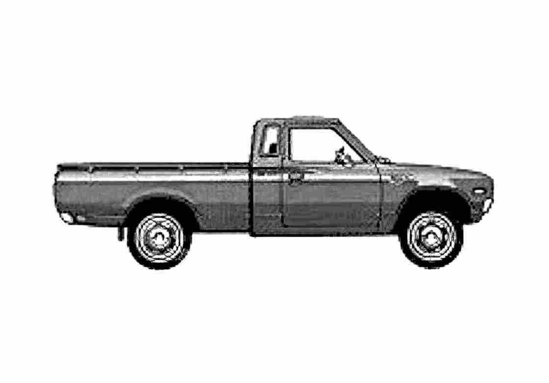 Blueprint Datsun 620 King Cab Pick up 1979 A4 Photo Print