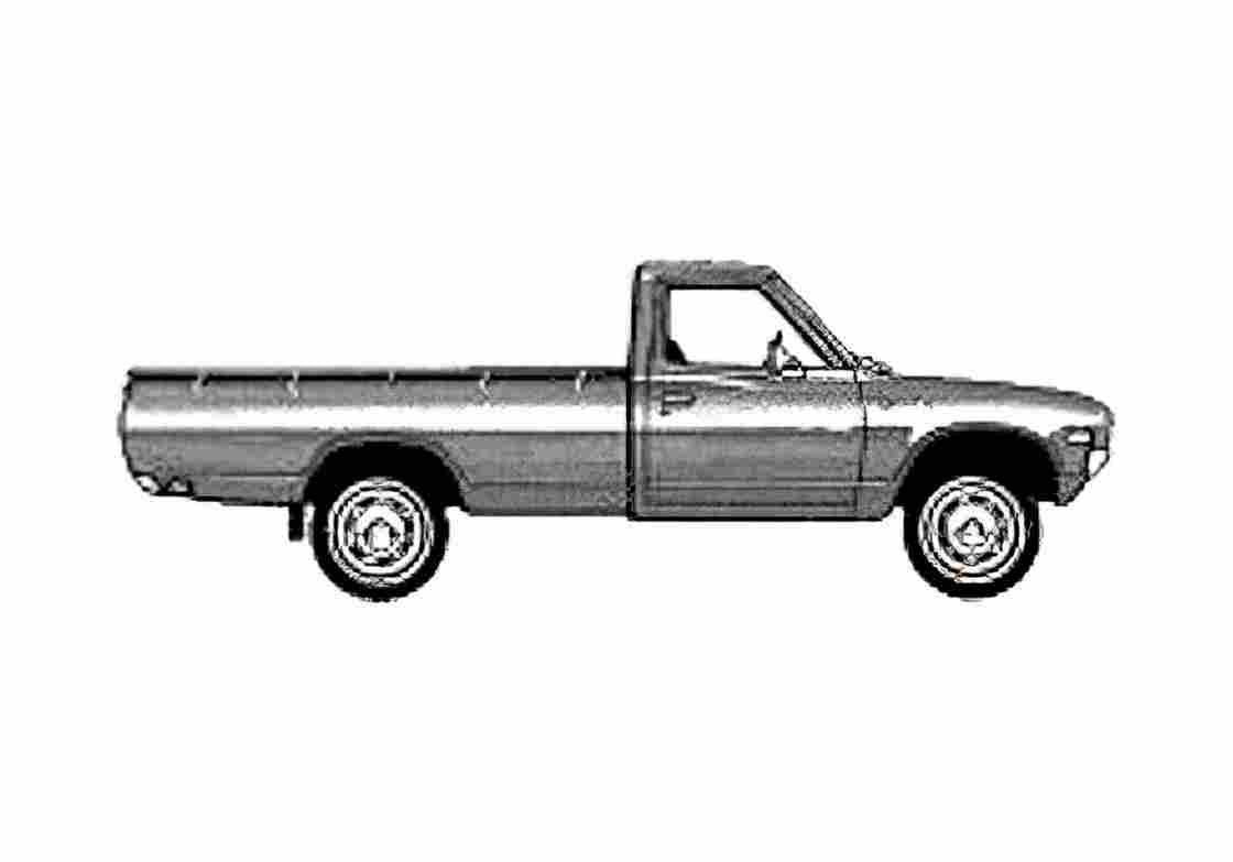 Blueprint Datsun 620 Stretch Pick up 1979 A4 Photo Print