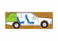Blueprint Datsun Bluebird 180B Estate Wagon 1980 A4 Photo Print