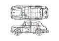 Blueprint Datsun Bluebird 210 Sedan 1958 A4 Photo Print