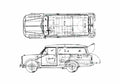 Blueprint Datsun Bluebird 211 VPL Wagon 1960 A4 Photo Print