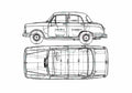 Blueprint Datsun Bluebird 310 Sedan 1959 A4 Photo Print