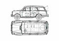 Blueprint Datsun Bluebird 311 Wagon 1962 A4 Photo Print